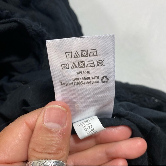 INC Dress Woman’s Medium High-Low Midi Peasant Ruffled Hem Off Shoulders Black - Picture 10 of 16